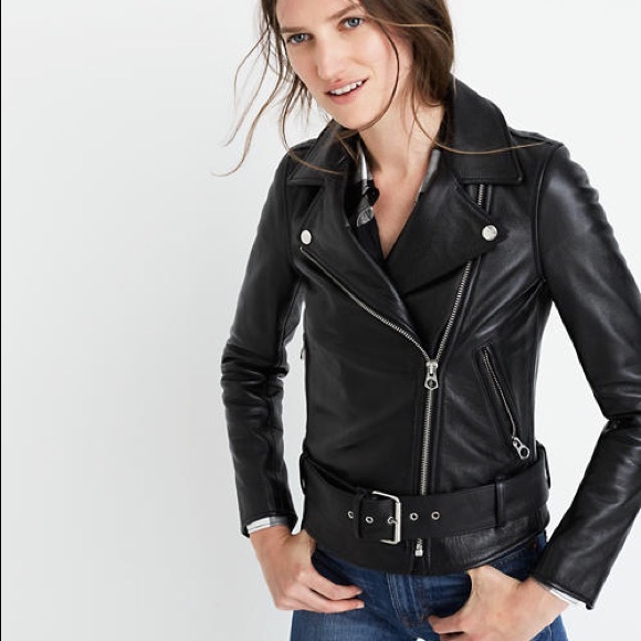NWT Madewell Ultimate Leather Motorcycle Jacket -M - Picture 2 of 8